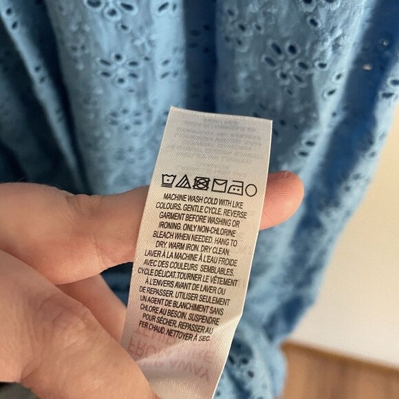 Hatley Women S Blue Eyelet Cotton Tasseled Sleeveless Tiered Emma Maxi Dress - Picture 10 of 12